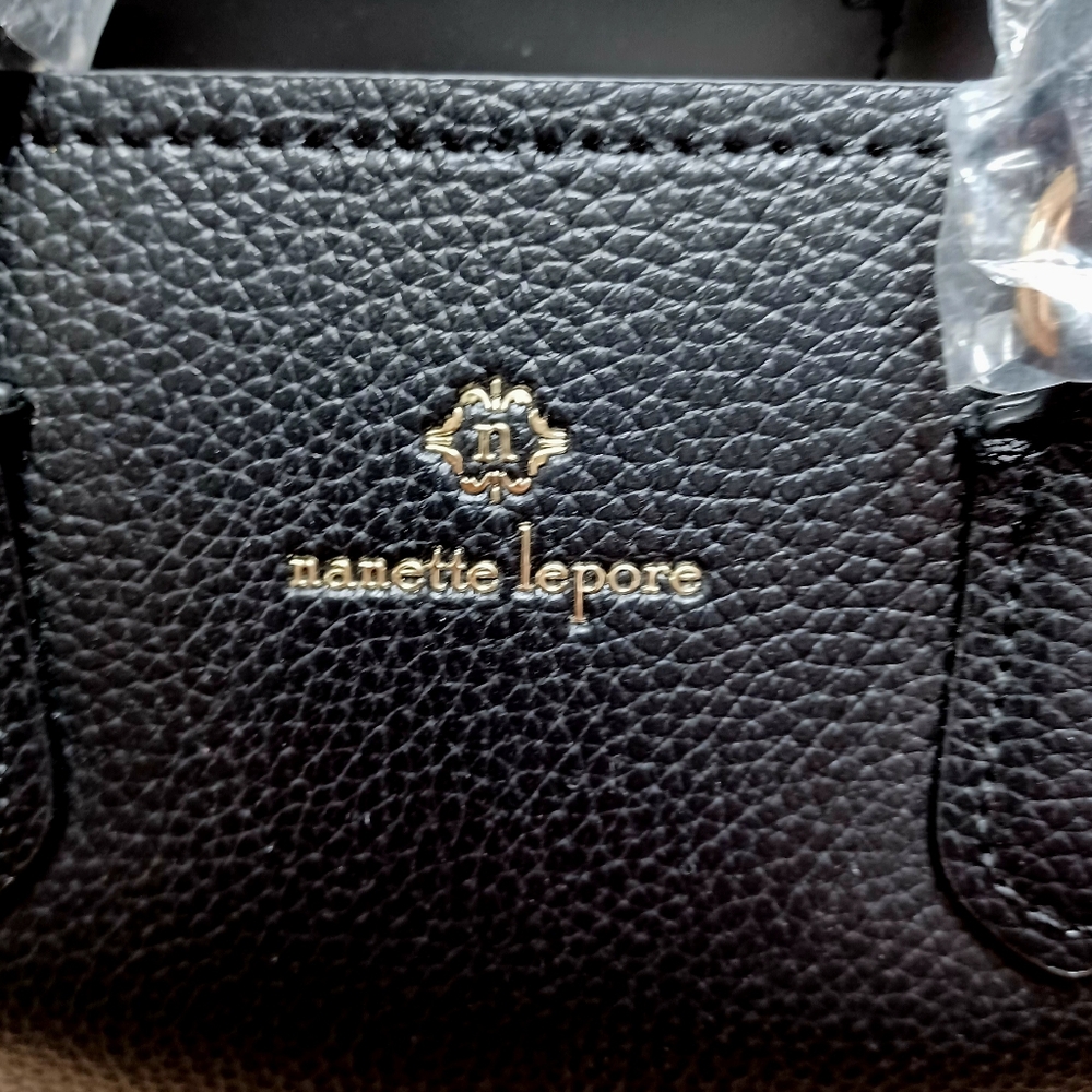 Nanette Lepore Black Pebbled Shoulder Bag